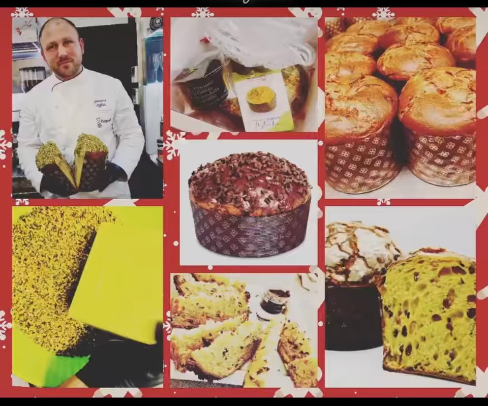 "Pesti" Il Panettone al Pistacchio con Pistacchio di bronte e sac a poche in VIP Box