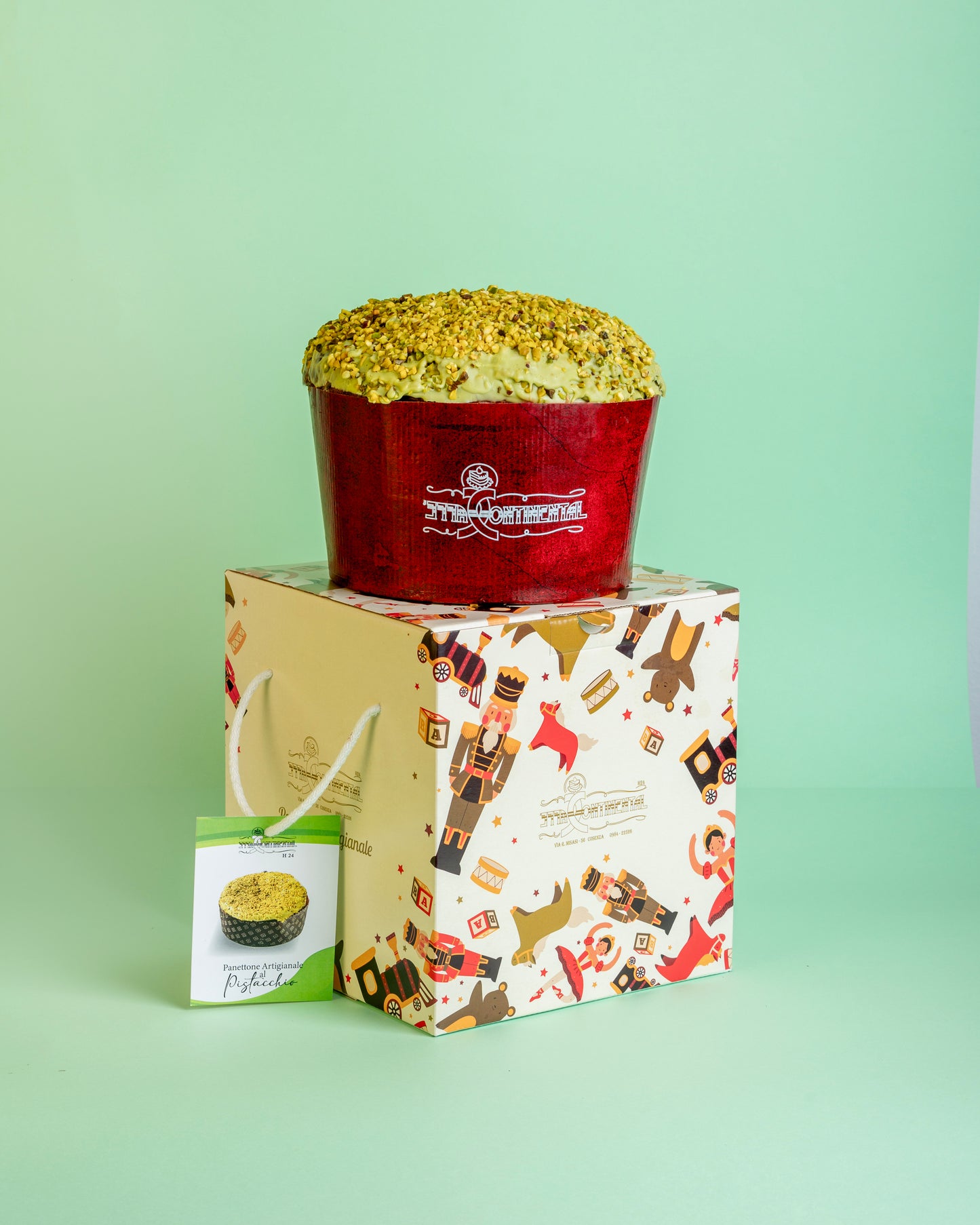 "Pesti" Il Panettone al Pistacchio con Pistacchio di bronte e sac a poche in VIP Box