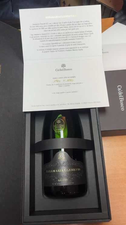 Ca Del Bosco EDITION Jeroboam Cuvée Prestige Franciacorta 3 Lt mit signierter Öko-Ledertasche