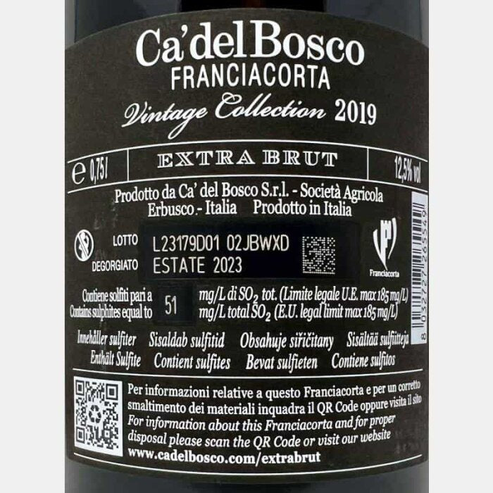 Ca' Del Bosco 2019 Vintage Collection Extra Brut Cuvée in BOX